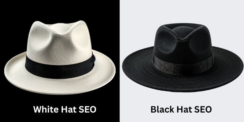Black hat SEO vs white hat SEO comparison