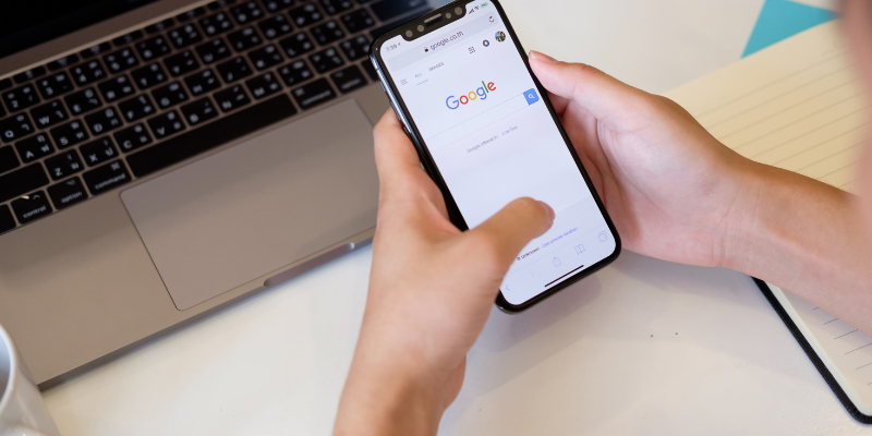 Business owner checking Google Business Profile